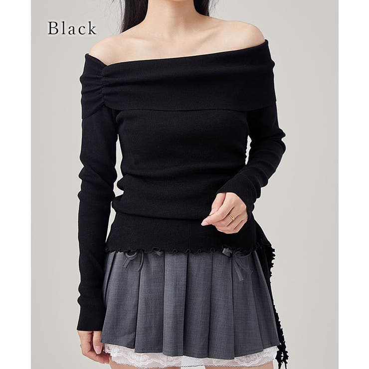 サイド ギャザー オフショル | レースレディース  | 詳細画像3 