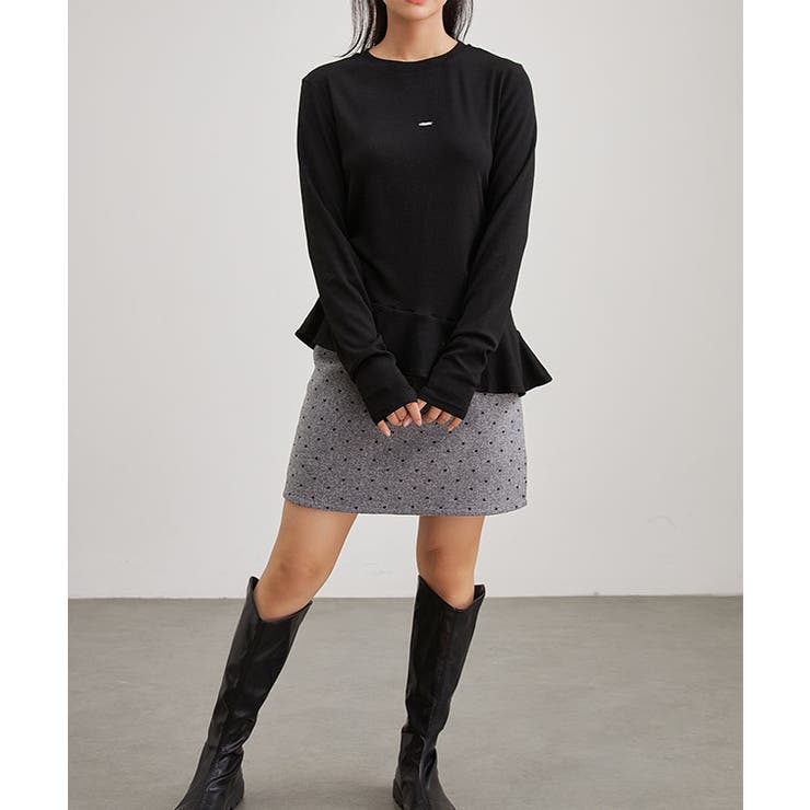 イレギュラーヘム ペプラム風 長袖 | レースレディース  | 詳細画像7 