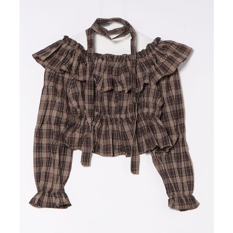 チェック柄 オフショルダー コンパクト | レースレディース  | 詳細画像16 