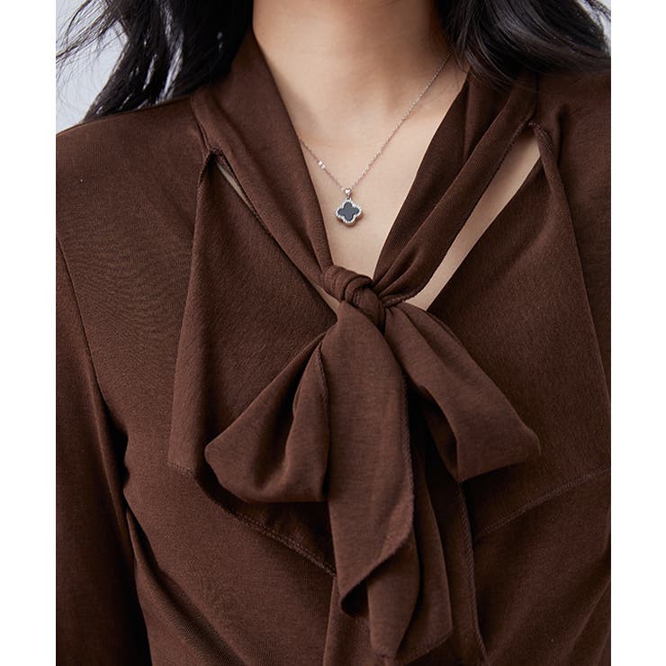 ボウタイ付き ラッフル フリル | レースレディース  | 詳細画像15 