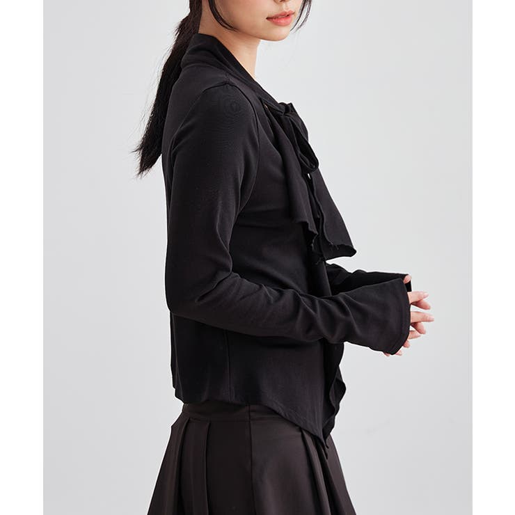 ボウタイ付き ラッフル フリル | レースレディース  | 詳細画像5 