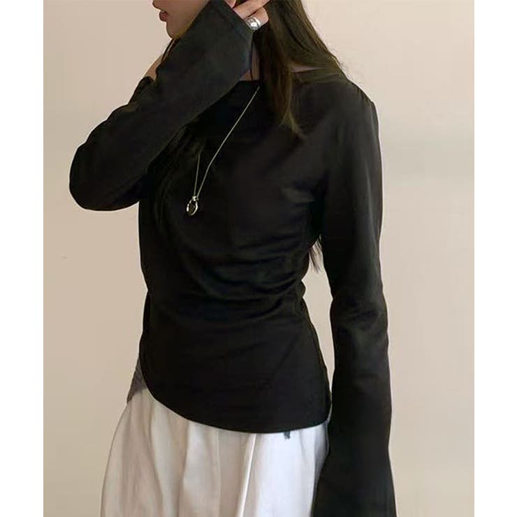 サイドギャザー ワンショルダー 長袖 | レースレディース  | 詳細画像4 