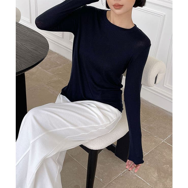 クルーネック 長袖 ベーシック | レースレディース  | 詳細画像4 