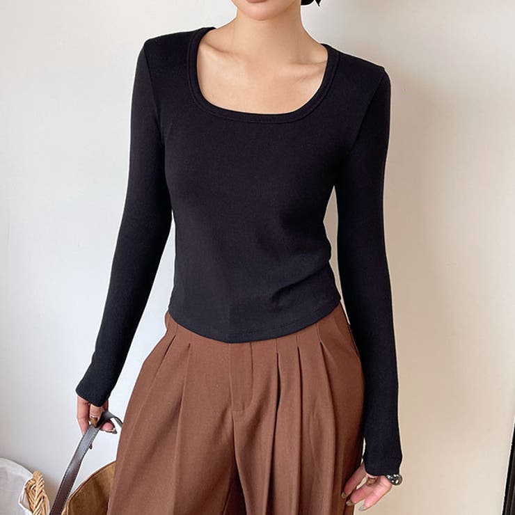 ソリッドカラー ラウンドネック ベーシック | レースレディース  | 詳細画像1 