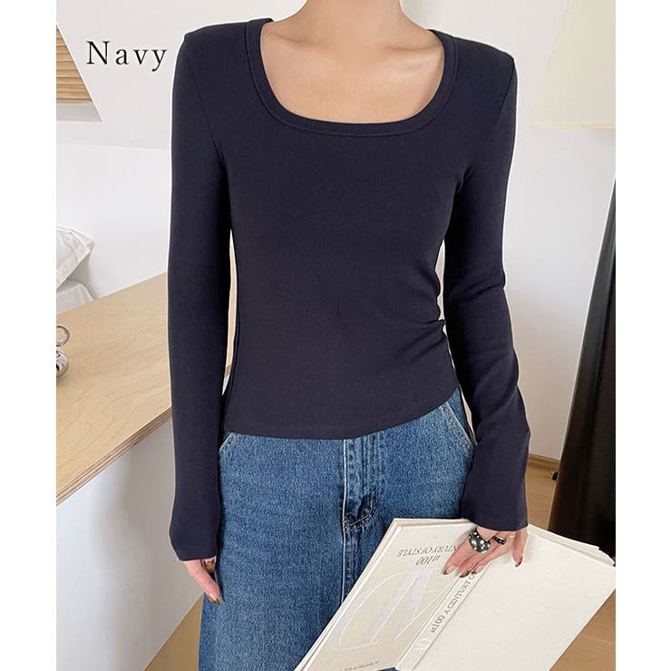 ソリッドカラー ラウンドネック ベーシック | レースレディース  | 詳細画像8 