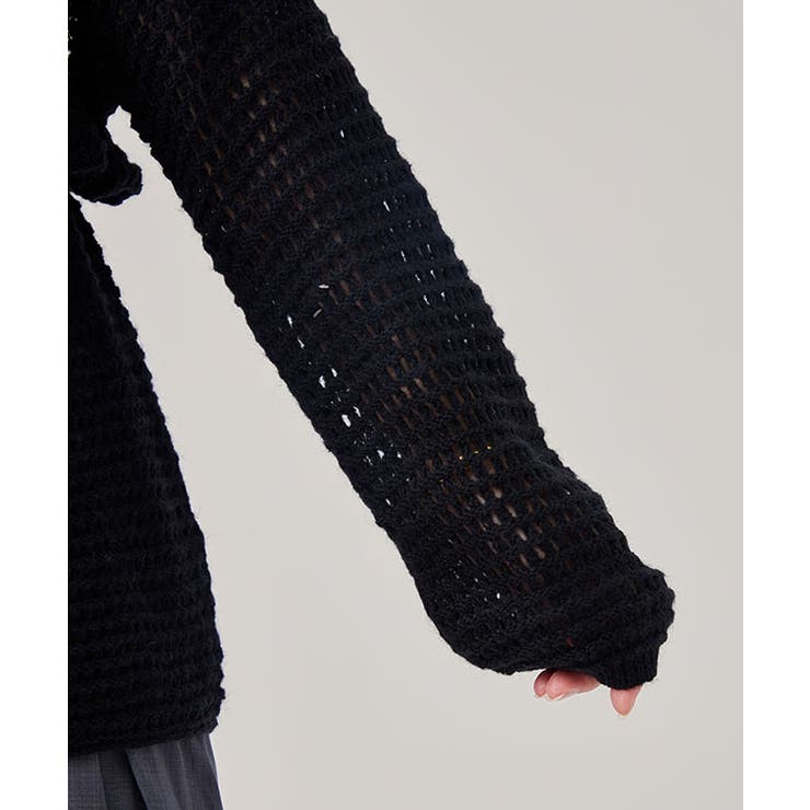 メッシュ編み ウエストリボン 長袖 | レースレディース  | 詳細画像20 