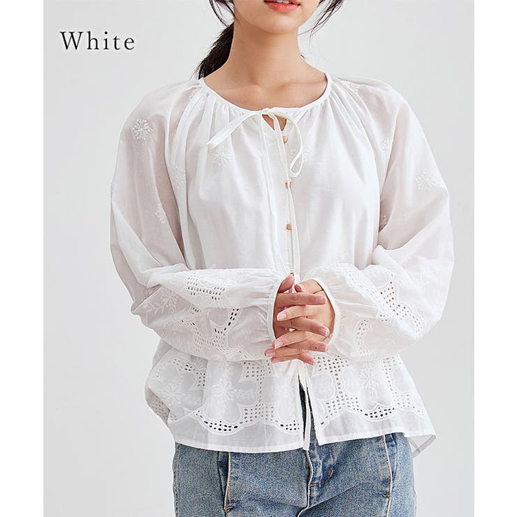 カットレース 花柄 ボタン | レースレディース  | 詳細画像12 