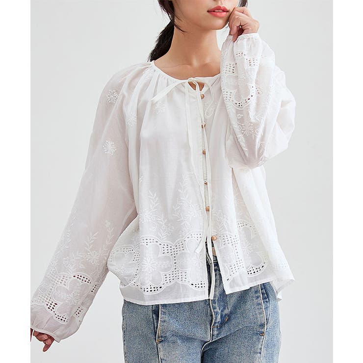 カットレース 花柄 ボタン | レースレディース  | 詳細画像13 