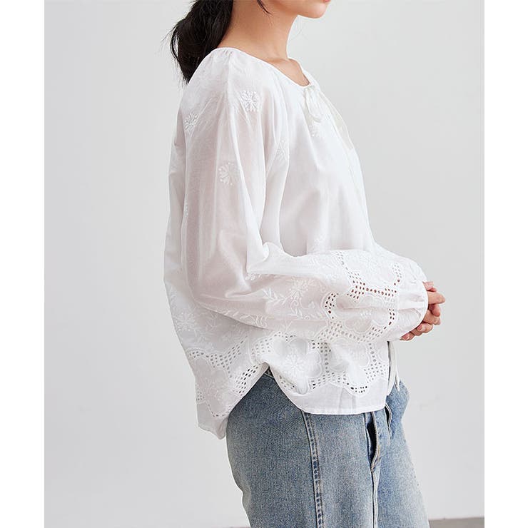 カットレース 花柄 ボタン | レースレディース  | 詳細画像14 