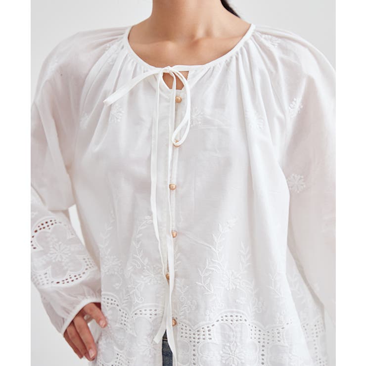 カットレース 花柄 ボタン | レースレディース  | 詳細画像17 