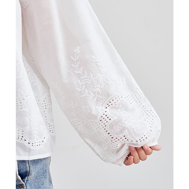 カットレース 花柄 ボタン | レースレディース  | 詳細画像20 