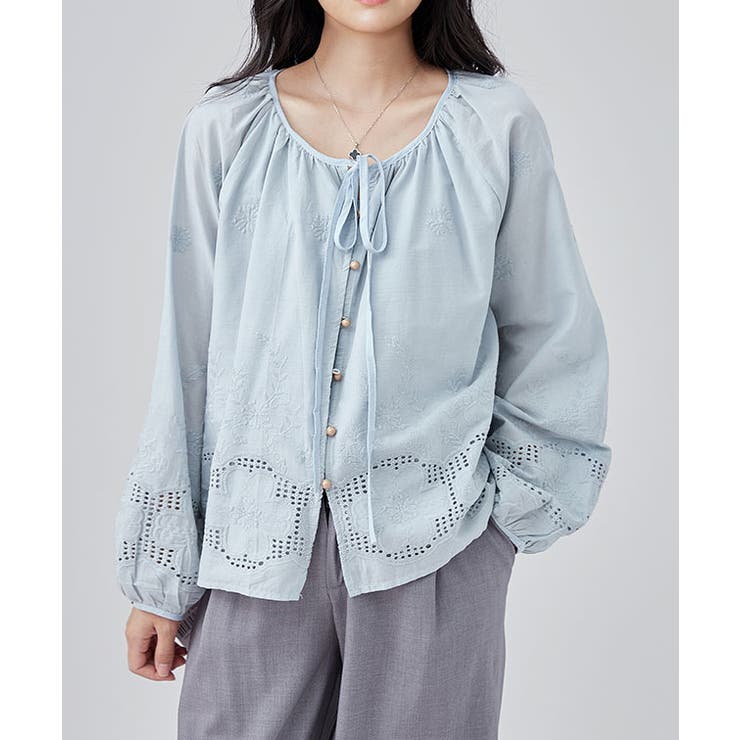 カットレース 花柄 ボタン | レースレディース  | 詳細画像4 