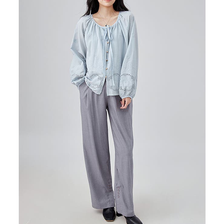 カットレース 花柄 ボタン | レースレディース  | 詳細画像6 