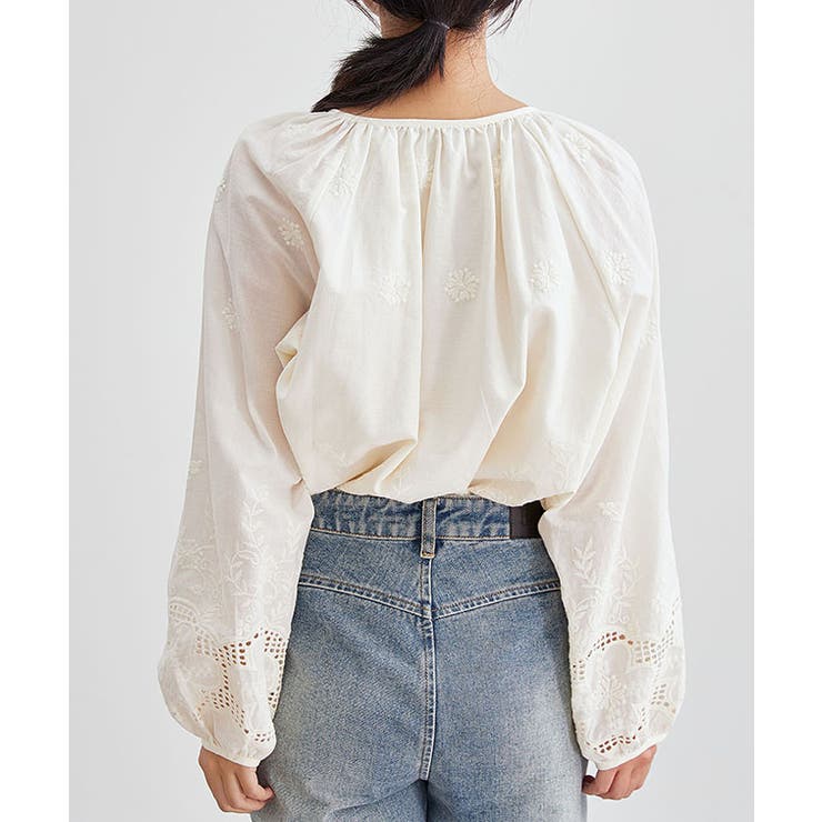 カットレース 花柄 ボタン | レースレディース  | 詳細画像9 