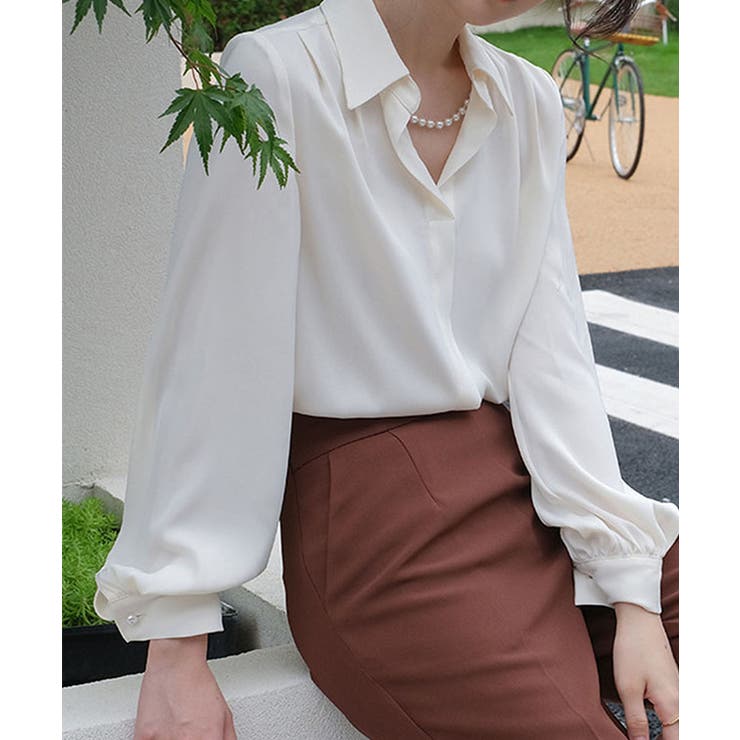 スキッパーネック 比翼 デザイン | レースレディース  | 詳細画像10 