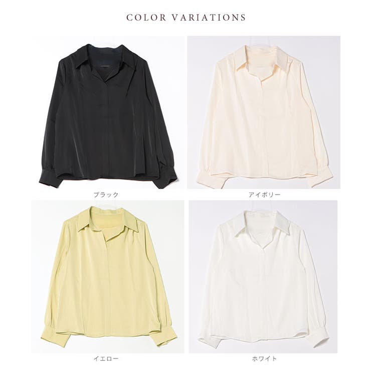 スキッパーネック 比翼 デザイン | レースレディース  | 詳細画像2 