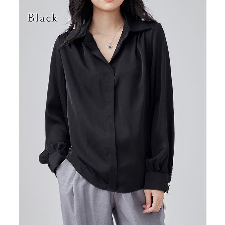 スキッパーネック 比翼 デザイン | レースレディース  | 詳細画像3 