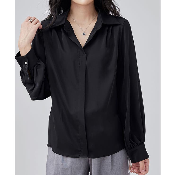 スキッパーネック 比翼 デザイン | レースレディース  | 詳細画像4 