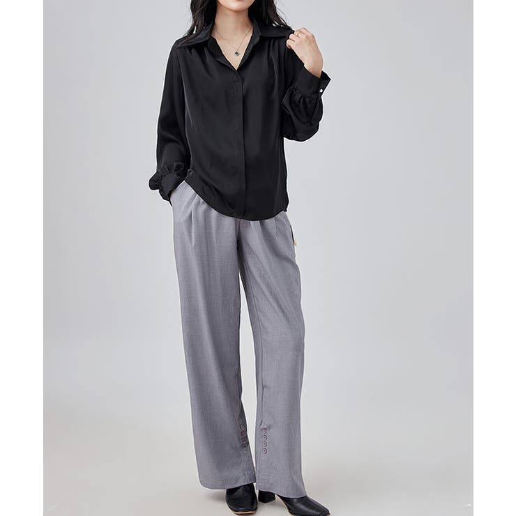 スキッパーネック 比翼 デザイン | レースレディース  | 詳細画像6 