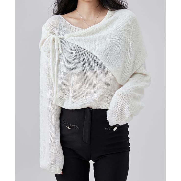 ボレロ風 フェイクレイヤード デザイン | レースレディース  | 詳細画像14 