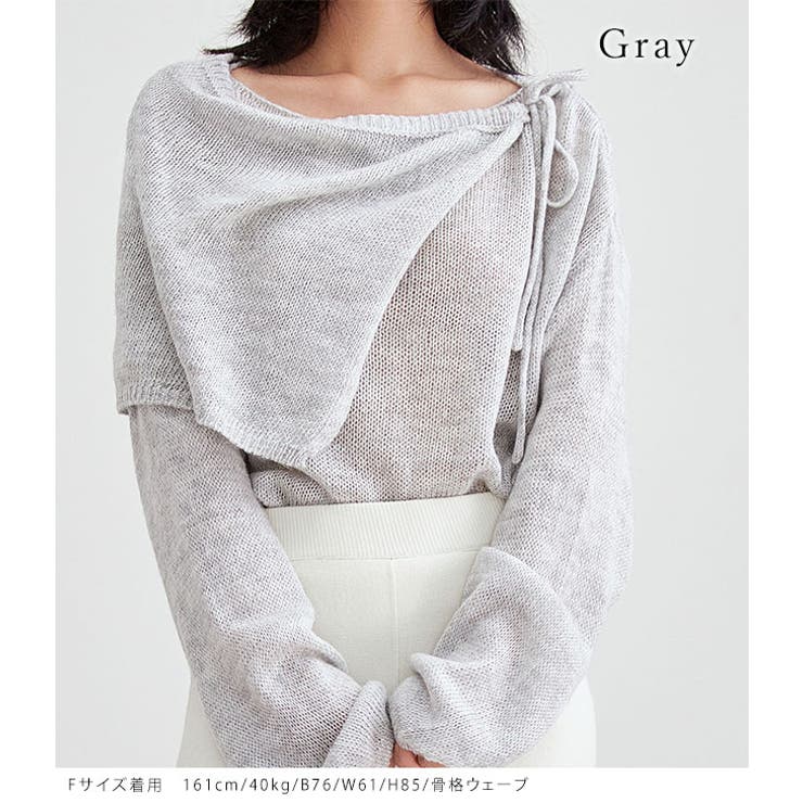 ボレロ風 フェイクレイヤード デザイン | レースレディース  | 詳細画像8 