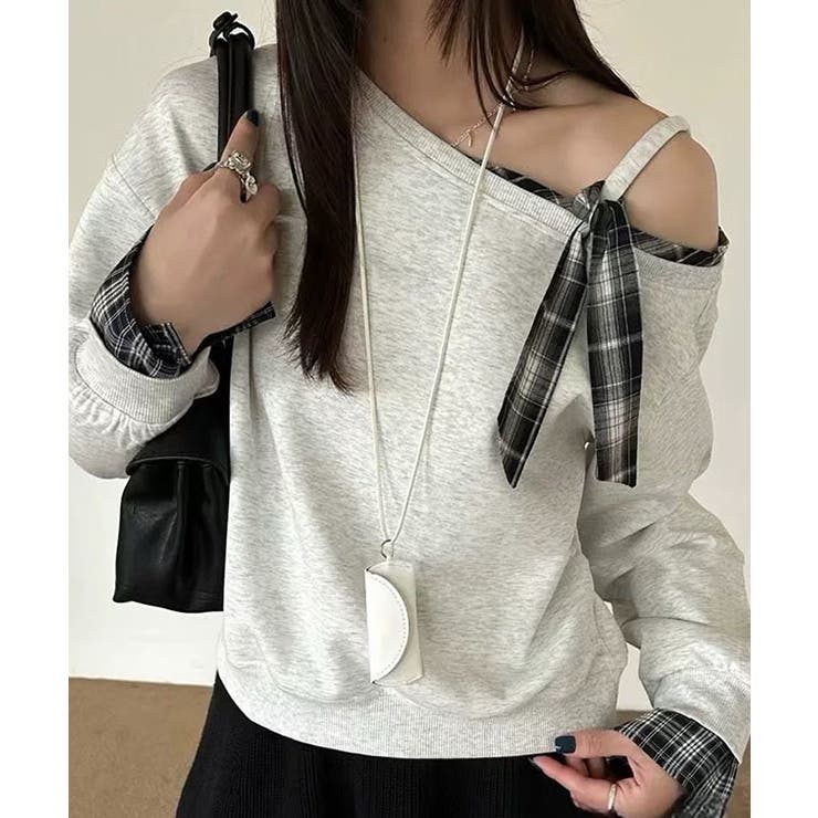 チェック リボン レイヤード風 | レースレディース  | 詳細画像9 