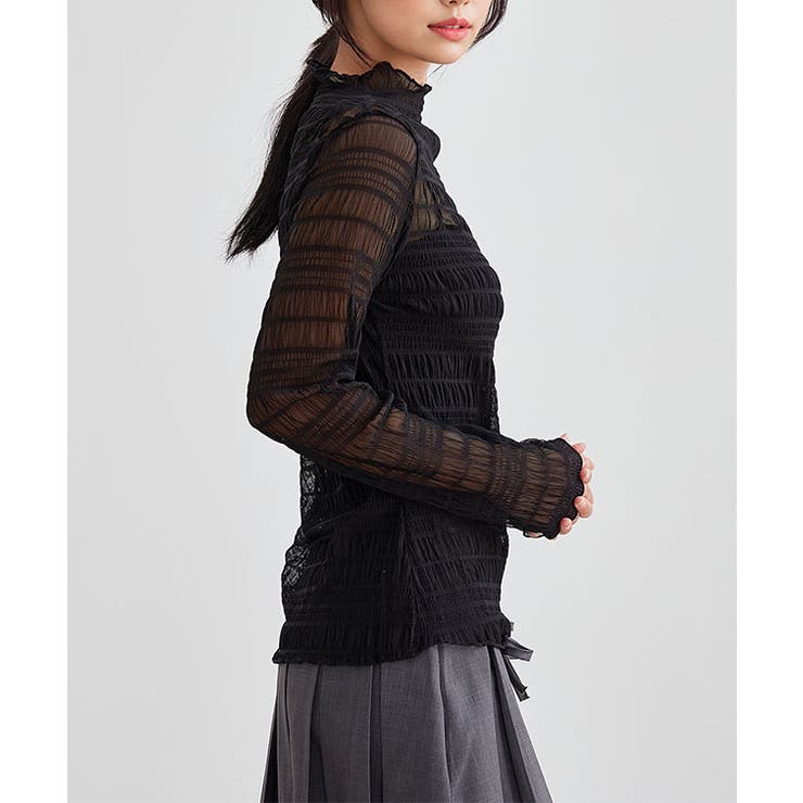 メッシュ シャーリング 長袖 | レースレディース  | 詳細画像11 