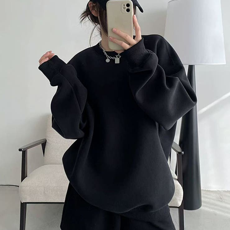 クルーネック オーバーサイズ 長袖 | レースレディース  | 詳細画像1 