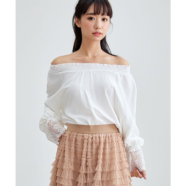 配レース シャーリング ギャザー | レースレディース  | 詳細画像16 