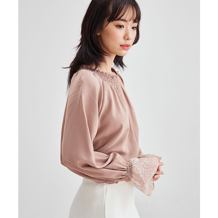 配レース シャーリング ギャザー | レースレディース  | 詳細画像8 