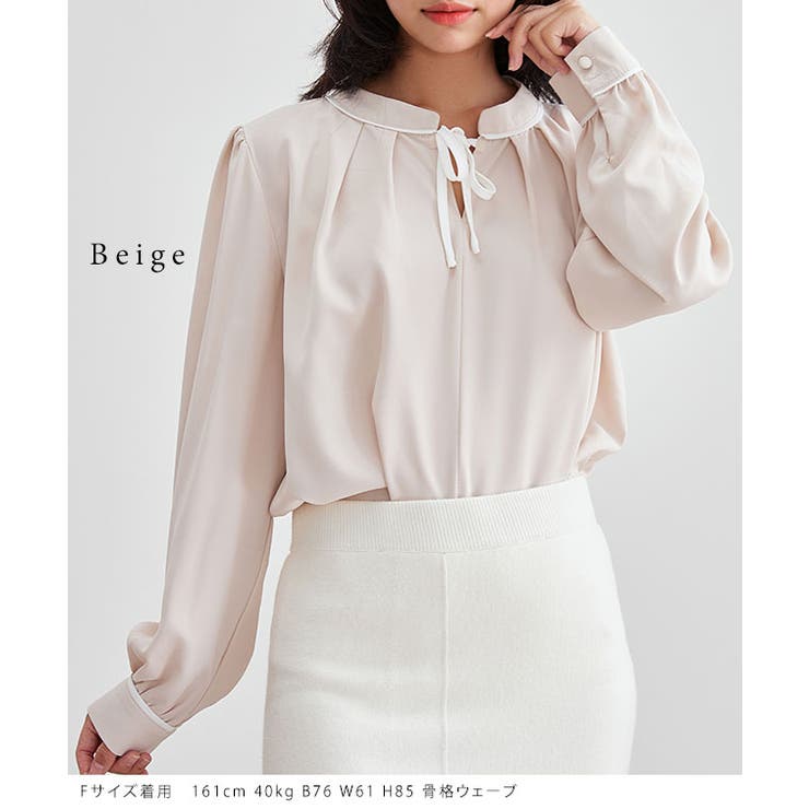 袖ボタン リボン付き 長袖 | レースレディース  | 詳細画像10 