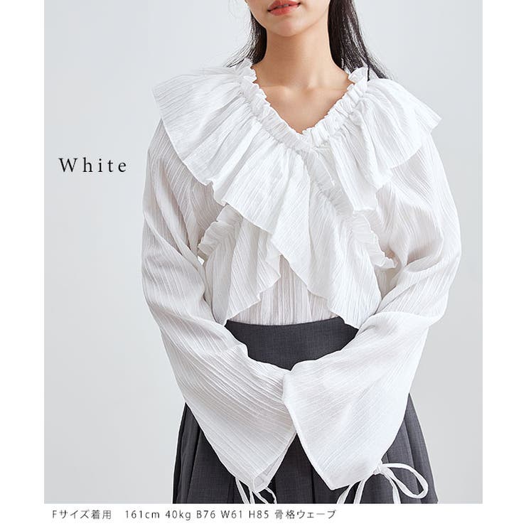 クロス フリル Vネック | レースレディース  | 詳細画像14 