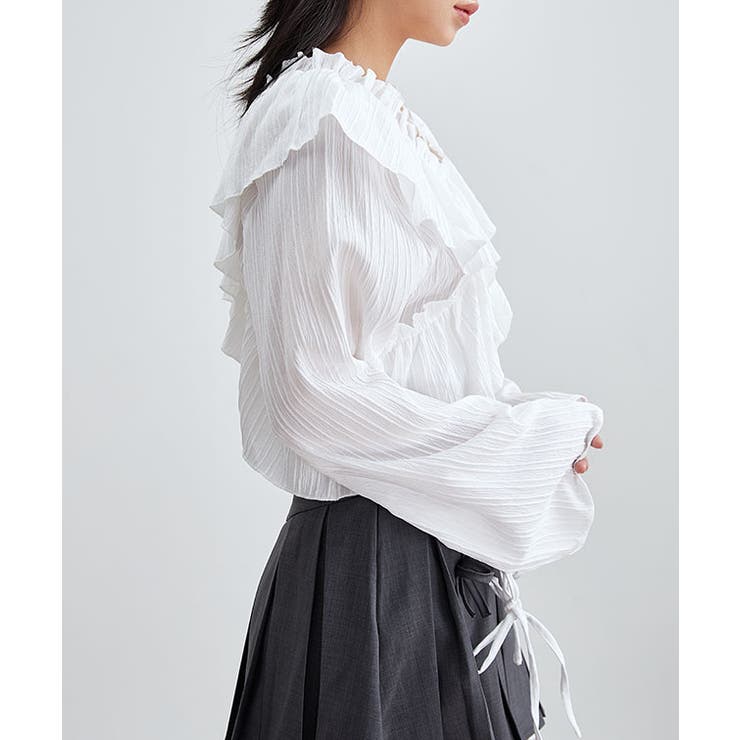 クロス フリル Vネック | レースレディース  | 詳細画像15 