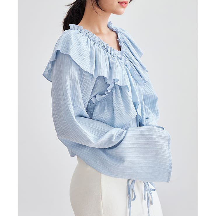 クロス フリル Vネック | レースレディース  | 詳細画像8 