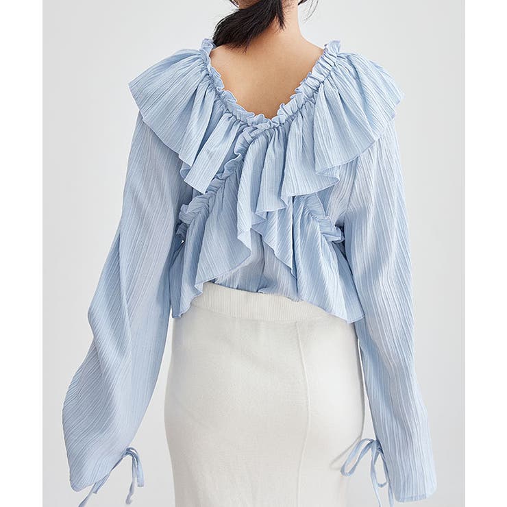 クロス フリル Vネック | レースレディース  | 詳細画像9 