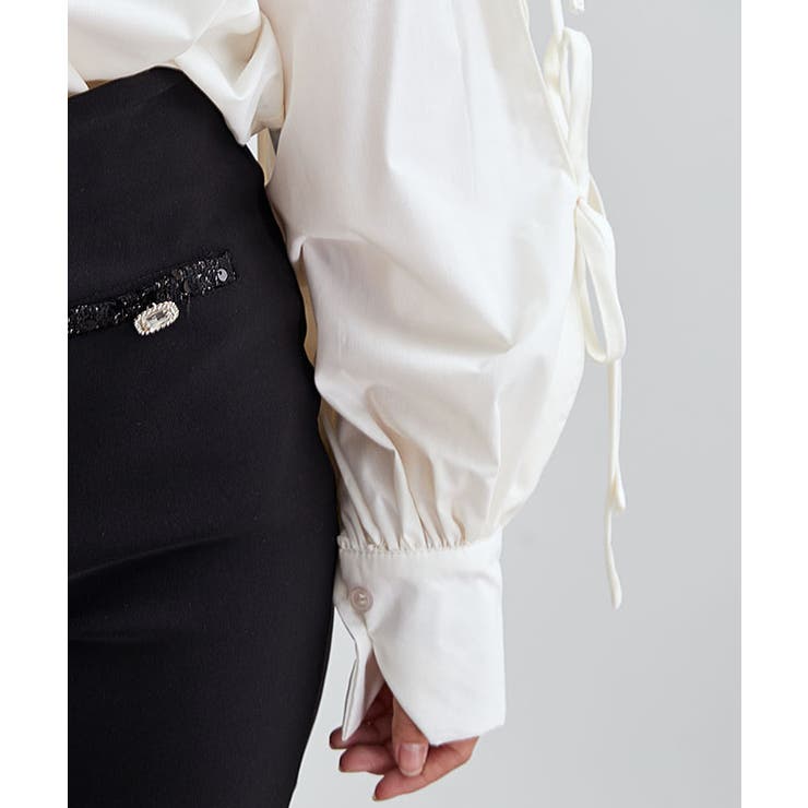 配リボン ソリッドカラー 前開き | レースレディース  | 詳細画像20 