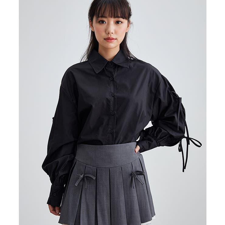 配リボン ソリッドカラー 前開き | レースレディース  | 詳細画像4 