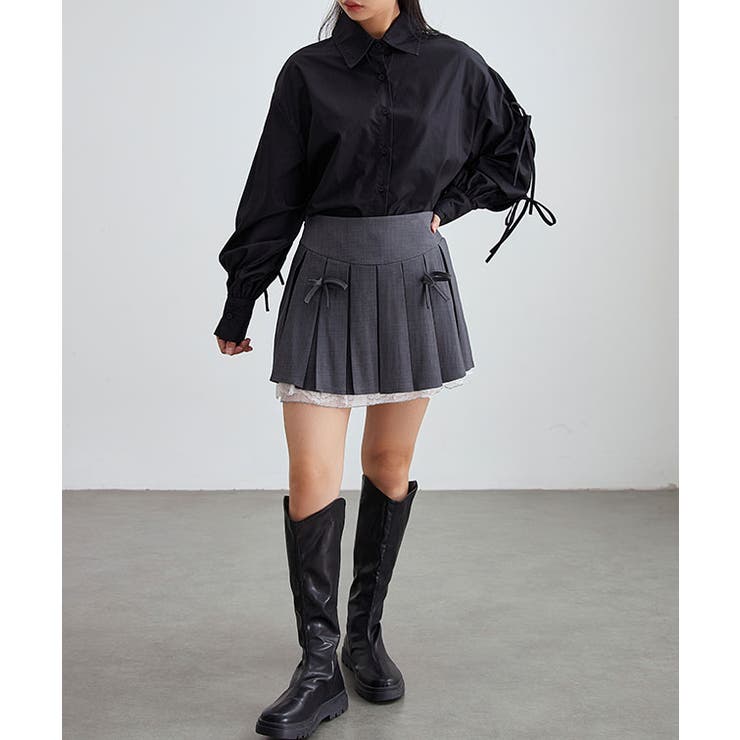 配リボン ソリッドカラー 前開き | レースレディース  | 詳細画像5 