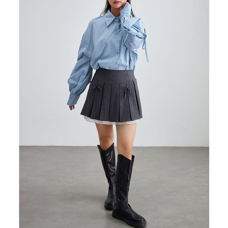 配リボン ソリッドカラー 前開き | レースレディース  | 詳細画像8 