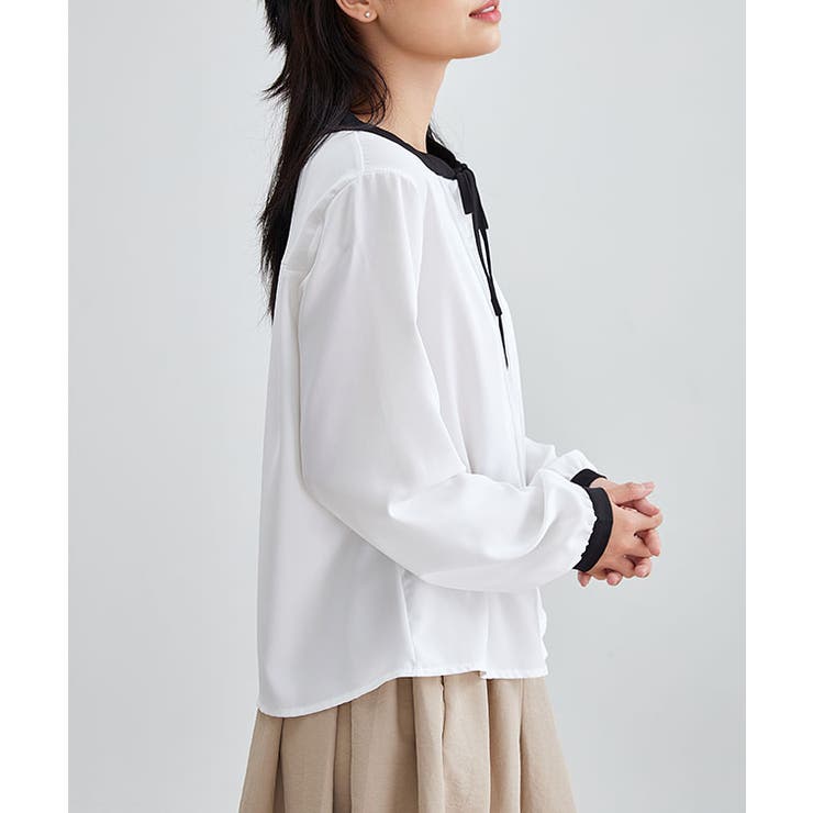 配色 リボン バンドカラー | レースレディース  | 詳細画像15 