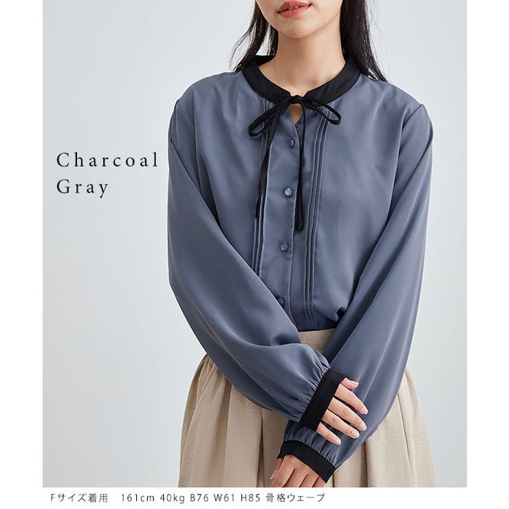 配色 リボン バンドカラー | レースレディース  | 詳細画像7 