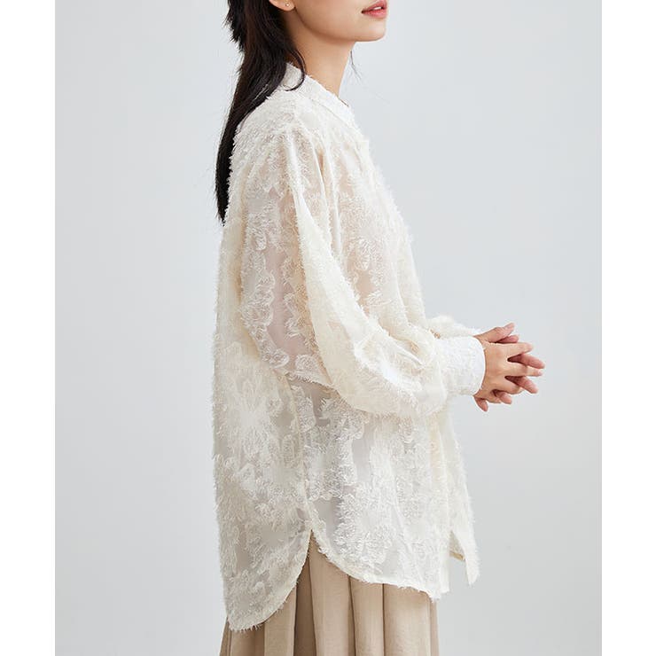 花柄 フリンジ ジャガード | レースレディース  | 詳細画像11 