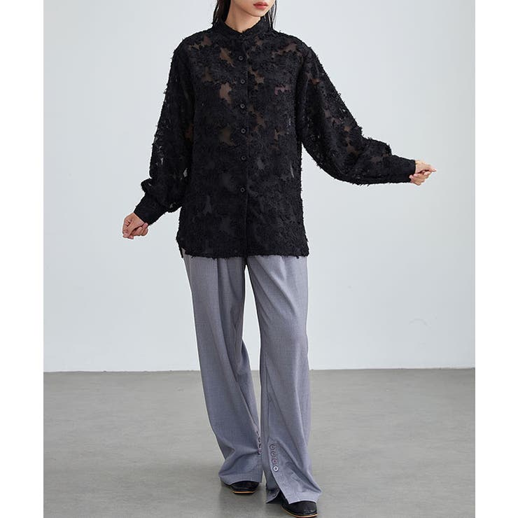 花柄 フリンジ ジャガード | レースレディース  | 詳細画像4 