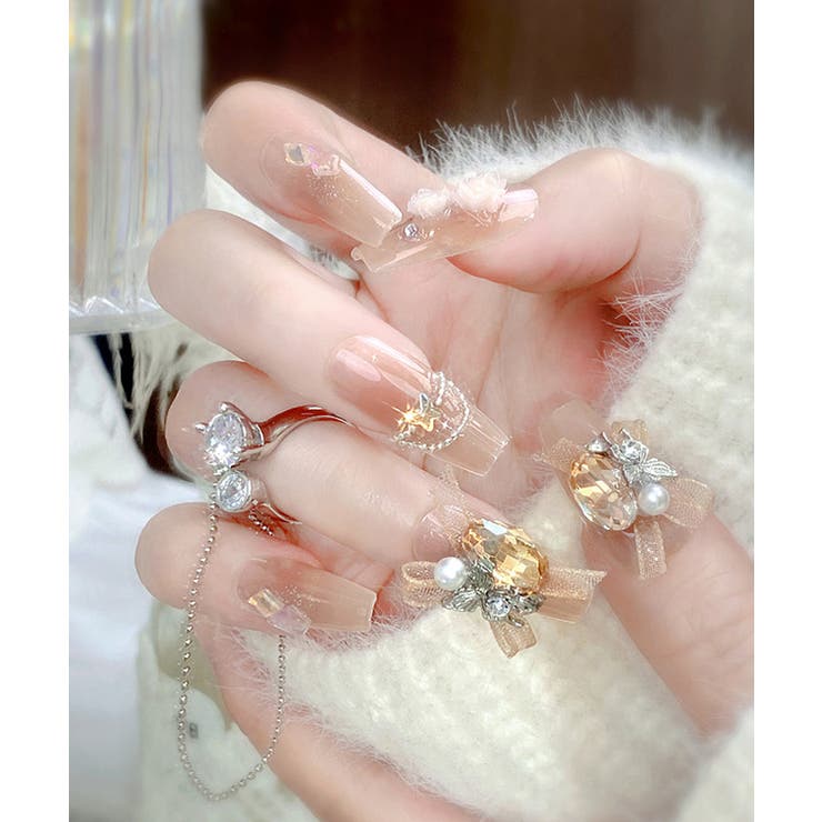 リボン×ビジュー ヌード グラデーション | レースレディース  | 詳細画像4 