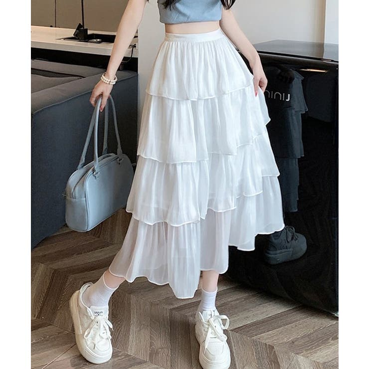 サテン調 4段 フリル | レースレディース  | 詳細画像10 