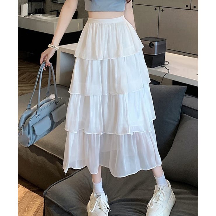 サテン調 4段 フリル | レースレディース  | 詳細画像11 