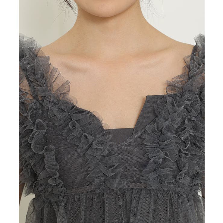 オーガンジー フリル ペプラム | レースレディース  | 詳細画像18 