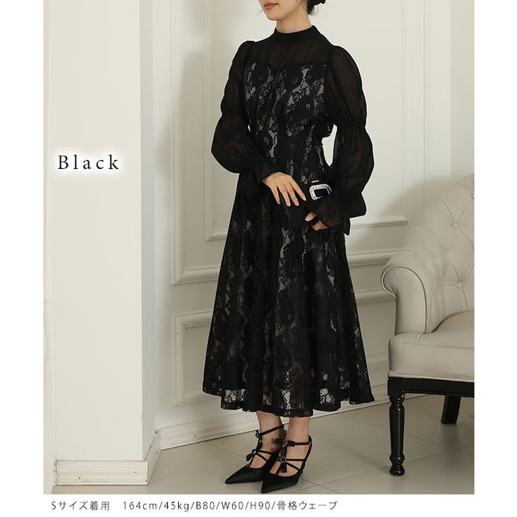 チョーカーネック 花柄 レース | レースレディース  | 詳細画像3 