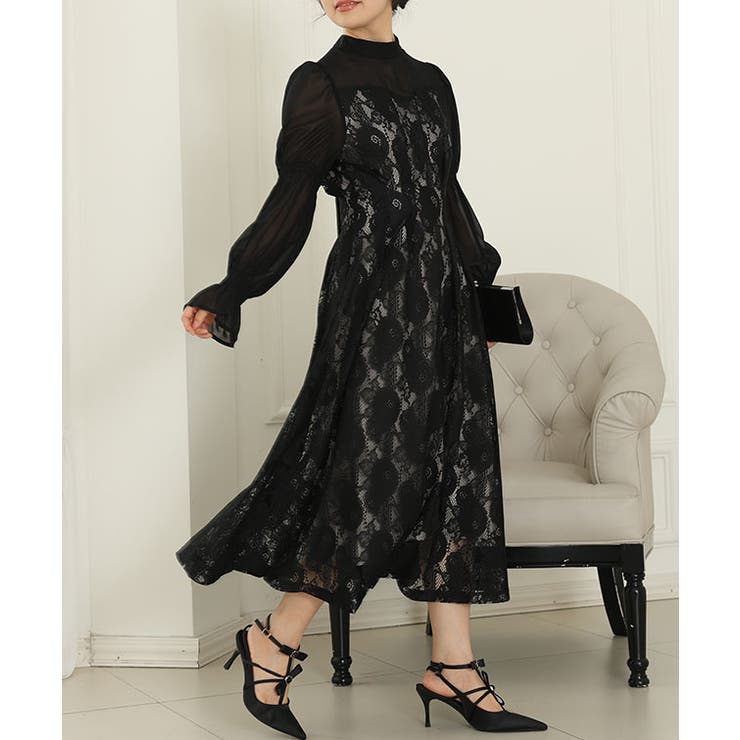 チョーカーネック 花柄 レース | レースレディース  | 詳細画像4 