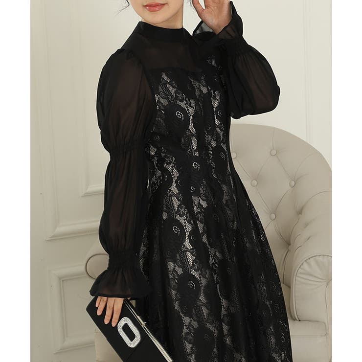 チョーカーネック 花柄 レース | レースレディース  | 詳細画像5 